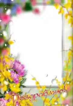 Photo effect from category Different holidays № 179489. An inscription on the frame: Congratulations!