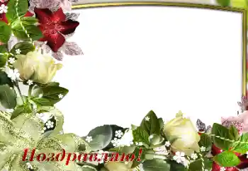 Photo effect from category Different holidays № 180697. An inscription on the frame: Congratulations!
