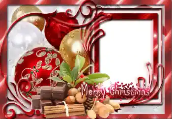 Photo effect from category Christmas cards № 121116. An inscription on the frame: Merry Christmas!