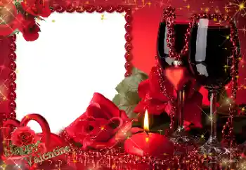 Photo effect from category Valentine's Day cards № 130721. An inscription on the frame: Happy Valentines Day!