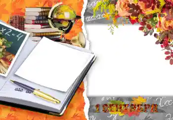 Photo effect from category September 1 № 59139. An inscription on the frame: 1 September