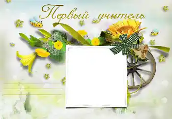 Photo effect from category Different for school № 3095. An inscription on the frame: My first teacher Photo effect from category Different for school № 3095. An inscription on the frame: My first teacher