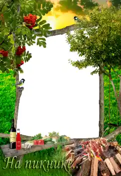 Photo effect from category Summer № 34947. An inscription on the frame: На пикнике...