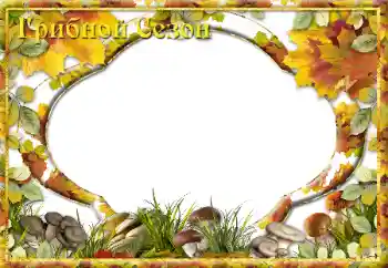 Photo effect from category Autumn № 32827. An inscription on the frame: Грибной Сезон